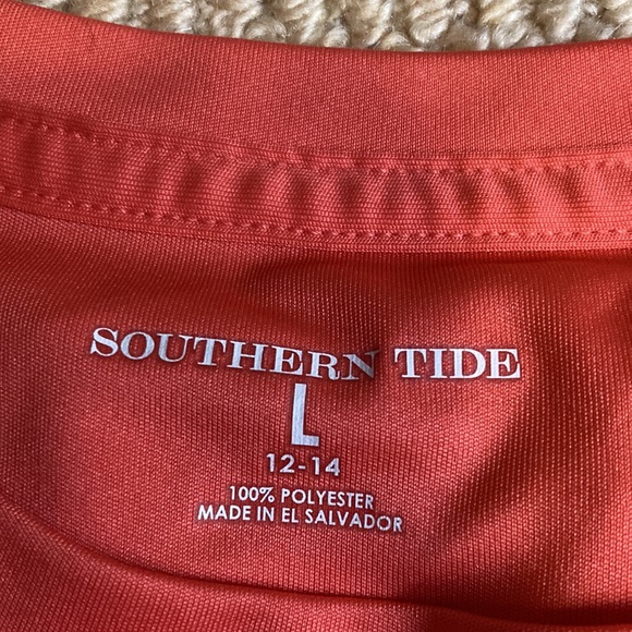 Southern Tide Orange Large Rashguard Polyester - Picture 2 of 3